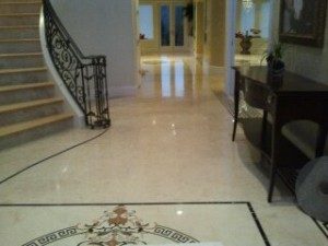 Marble floor cleaning and polishing