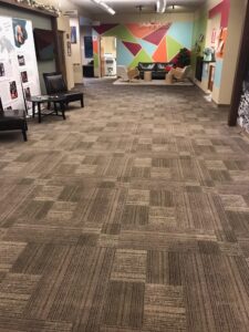After image of commercial carpet cleaning results at SVA Church